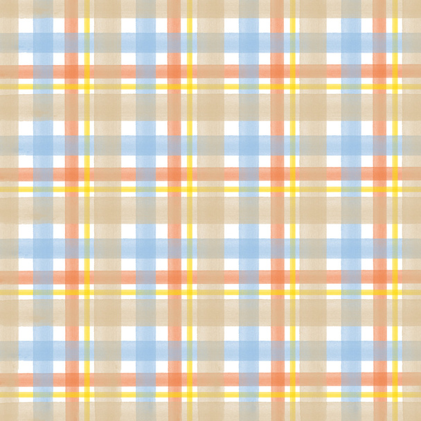 Sand and Sky Painted plaid pattern design - Photo, Image