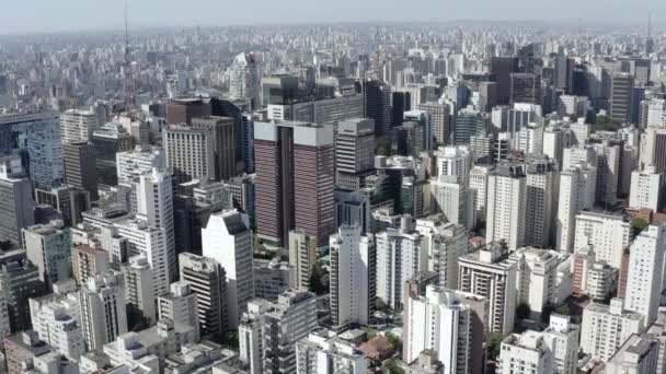 vista aérea de la ciudad de sao paulo, Brasil.  - Metraje, vídeo