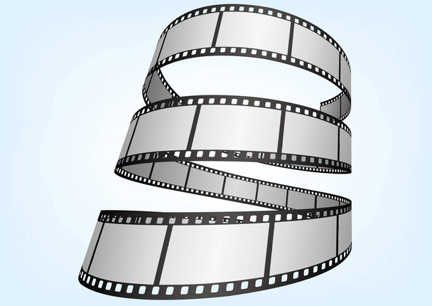 Kino, Film und Fotografie 35mm Filmstreifenvorlage. Vektor 3D Elemente. - Vektor, Bild