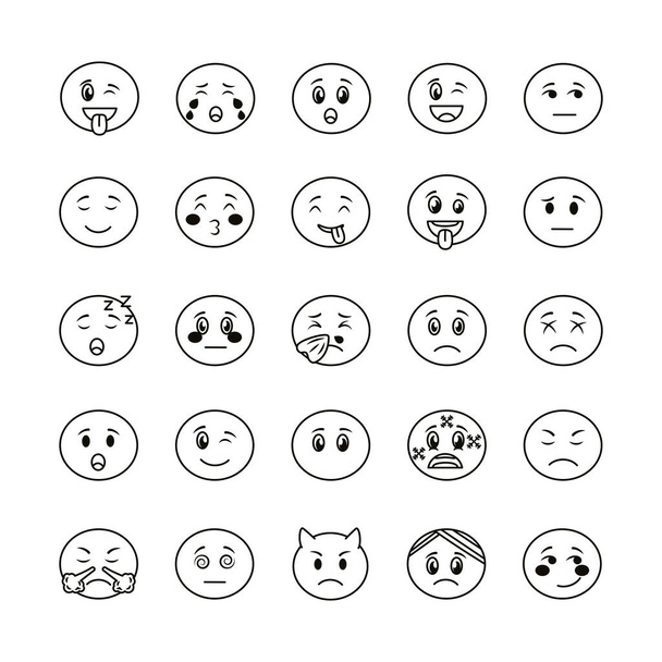 paquete de emojis caras establecer iconos
 - Vector, imagen