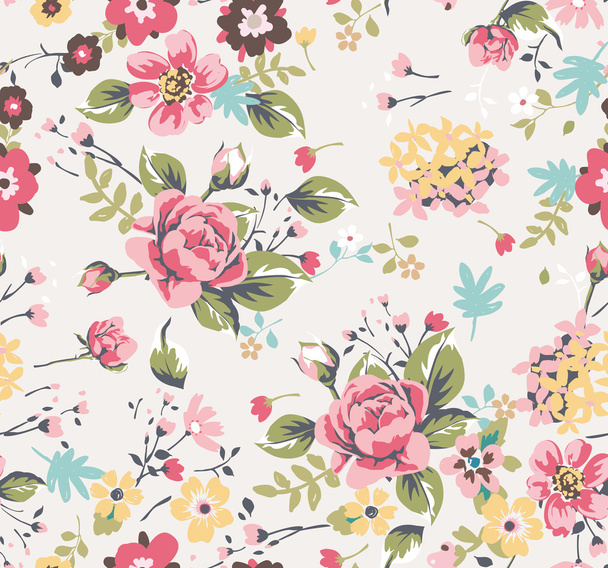 Seamless summer floral pattern - Vektor, kép