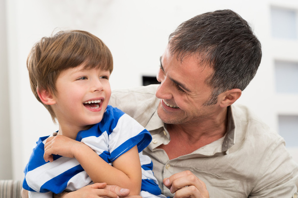 Cheerful Father And Son - 写真・画像