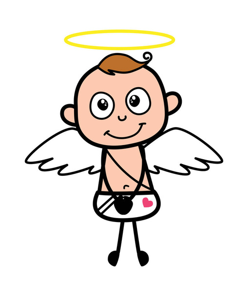 天使の衣装の漫画天使 - ベクター画像