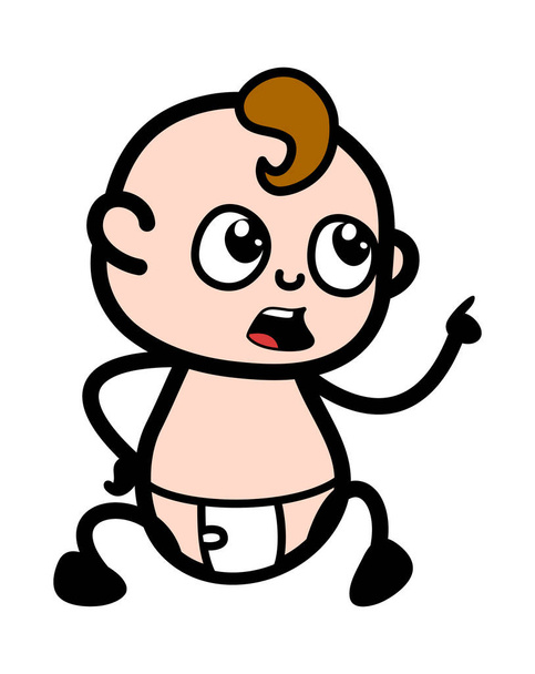 Cartoon Baby Saying Something - Вектор,изображение