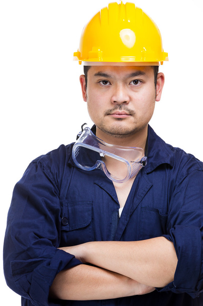 Азиатский портрет строителя
 - Фото, изображение