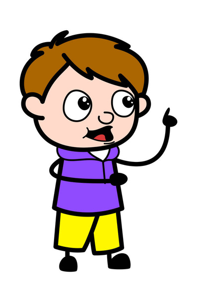 Cartoon Boy Comunicando Ilustración
 - Vector, imagen