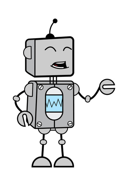 Illustration d'argumentation de dessin animé robot - Vecteur, image