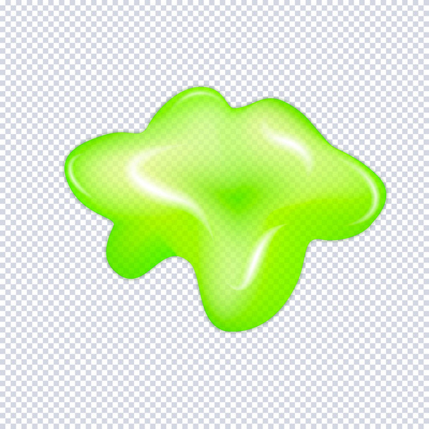 Realistic green slime. Illustration isolated on transparent