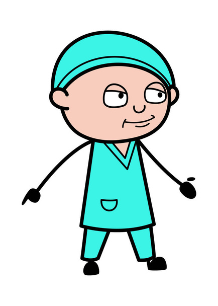 外科医無表情の顔漫画 - ベクター画像