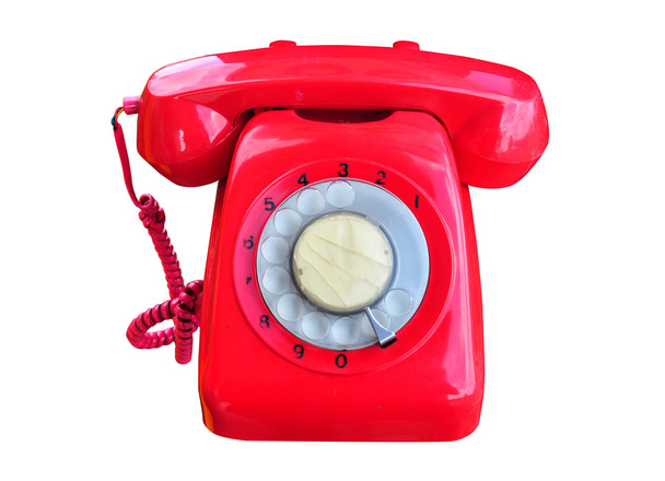 ein rotes Telefon - Foto, Bild