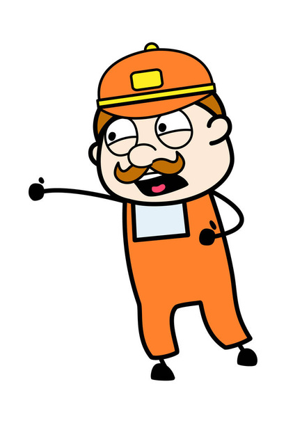Frustrated Cartoon Delivery Man yelling - Vector, Image