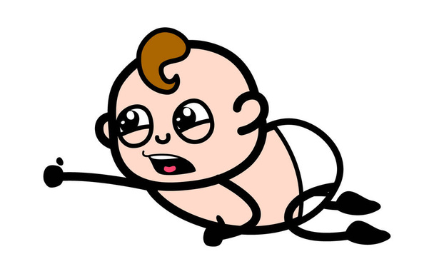 Frustrated Cartoon Baby yelling - Vector, Image