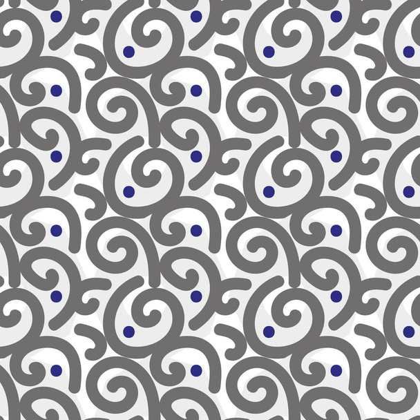naadloze vector patroon met grijs ornament - Vector, afbeelding