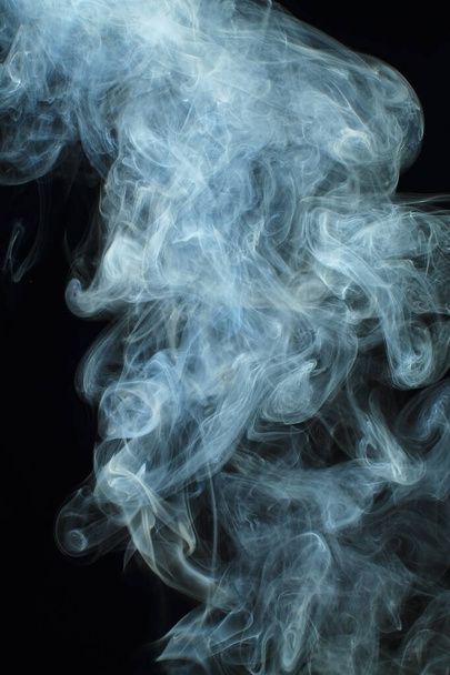 White smoke on a black background - Photo, Image