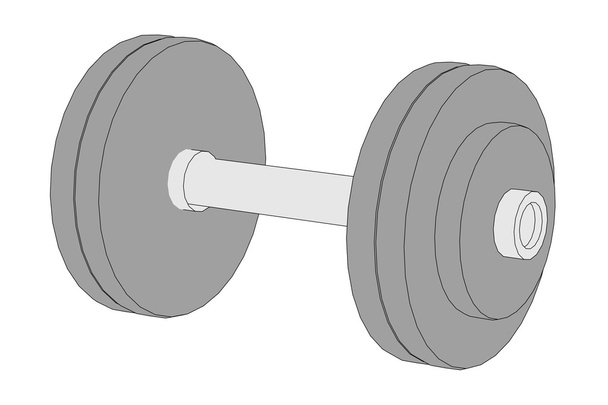 Cartoon illustratie van gewichten (fitness) - Foto, afbeelding