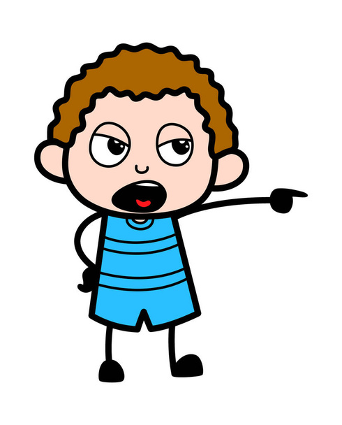 Angry Cartoon Kid Shouting Illustration - Vector, Image