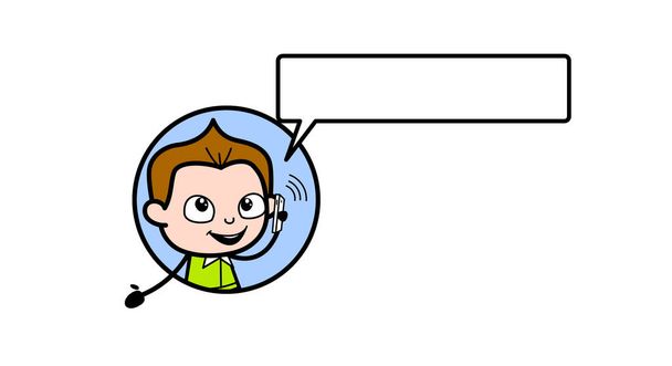 мультфільм школяр по телефону
 - Вектор, зображення