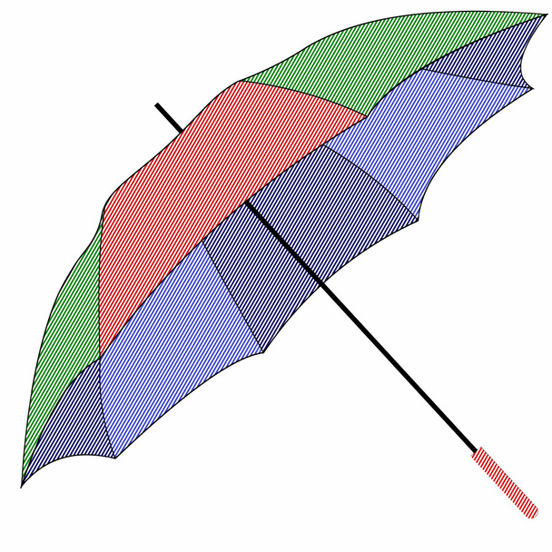 Ομπρέλα πολύχρωμα pop art - Διάνυσμα, εικόνα