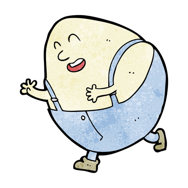 rajzfilm humpty dumpty tojás karakter - Vektor, kép
