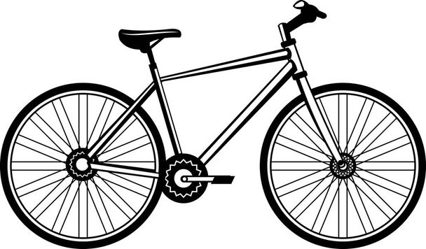 Fahrrad isoliert und monochrom. Vektorillustration. - Vektor, Bild