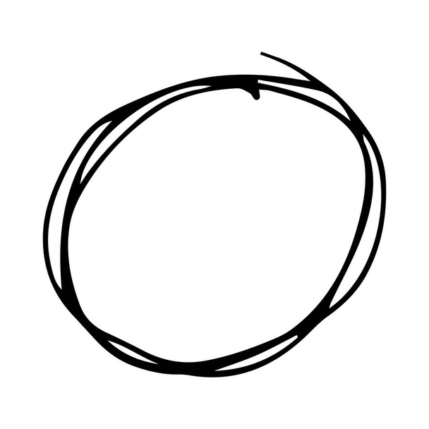 Círculo garabato dibujado a mano - Vector, imagen
