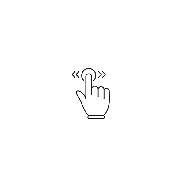 Vecteur d'icône de geste de glissière dans le style à la mode isolé sur fond blanc - Vecteur, image