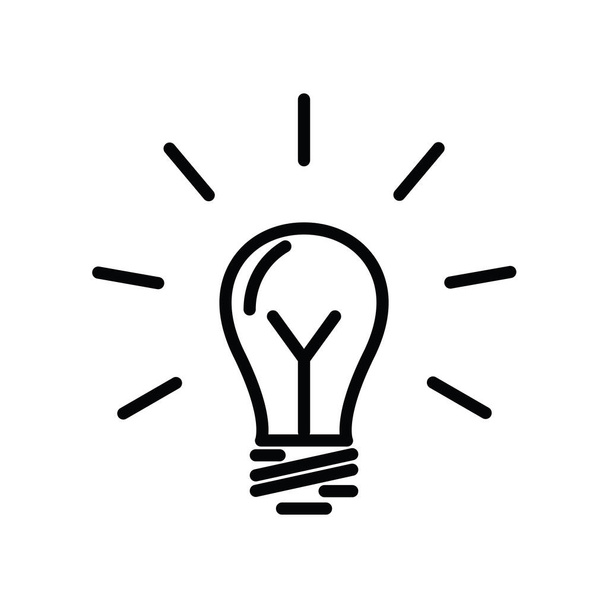 Ilustração Gráfico vetorial do ícone da lâmpada. Apto para inspiração, pensar, ideia, criativo, tecnologia, inovação, lâmpada etc
. - Vetor, Imagem