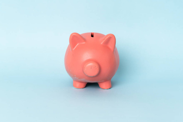 piggy bank on color background - Photo, Image