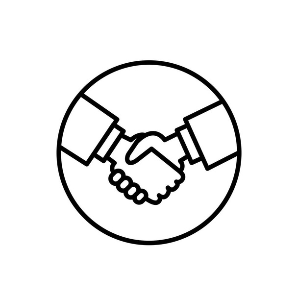 Illustration Vektorgrafik des Handshake-Symbols. Fit für Partnerschaft, Deal, Freundschaft usw.. - Vektor, Bild