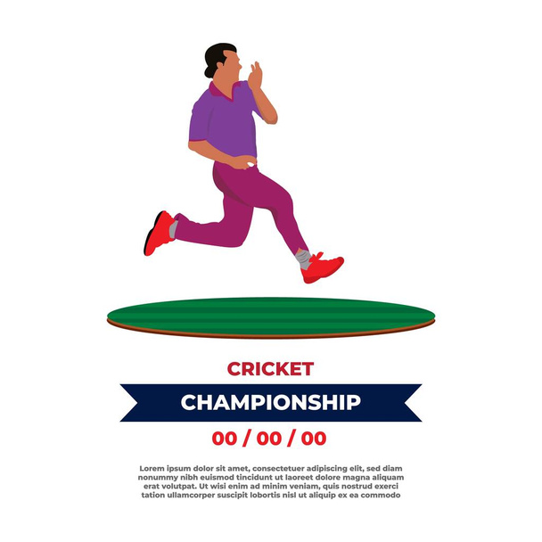 cricket championship bowler vector  - Vector, Image