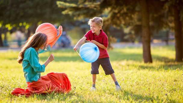 happy mother and son playing outdoors  in the park - Photo, Image