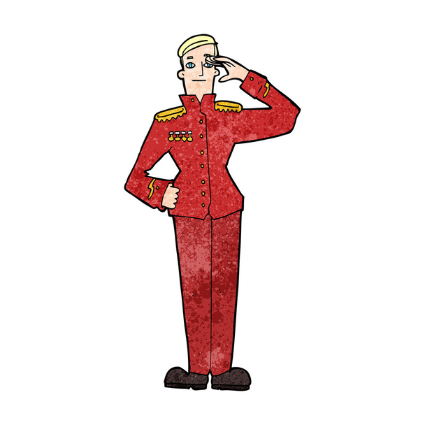 漫画ドレス制服の軍人 - ベクター画像