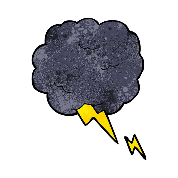 cartoon thundercloud symbol - Vector, Image