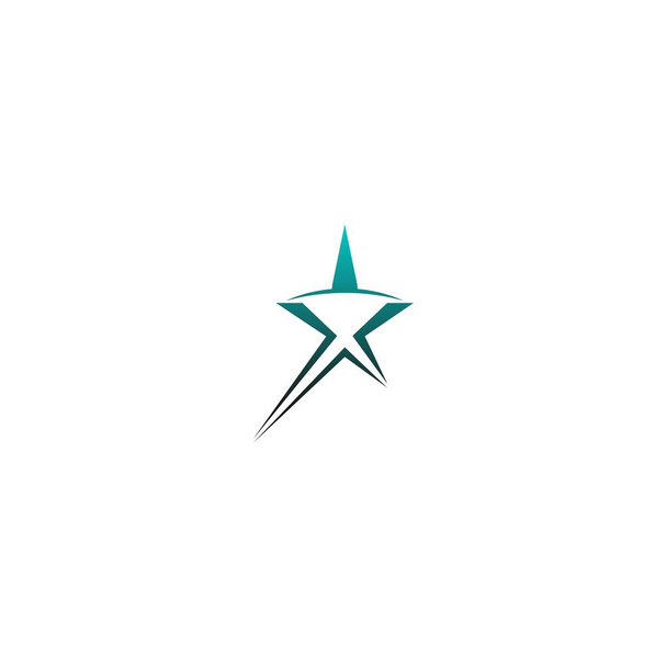 Desenho de ilustração de ícone de vetor de modelo de logotipo estrela - Vetor, Imagem