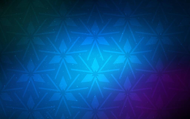 Donkerroze, blauwe vectorlay-out met lijnen, driehoeken. Illustratie met set kleurrijke driehoeken. Sjabloon voor wallpapers. - Vector, afbeelding