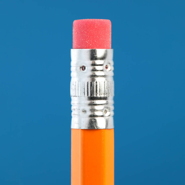 Close up of single yellow pencil eraser - Photo, Image