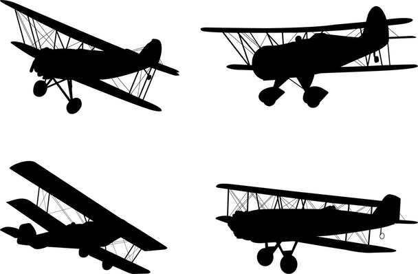 Vintage airplanes - Vector, Image