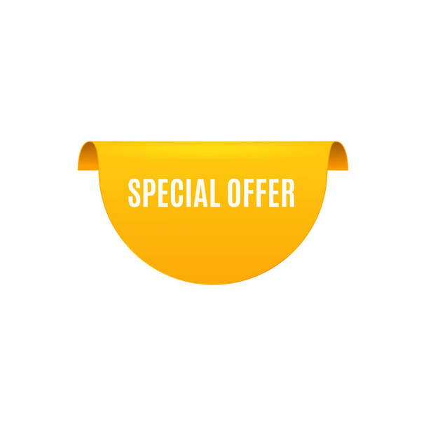 Special offer rounded corner element realistic vector illustration isolated. - Вектор,изображение
