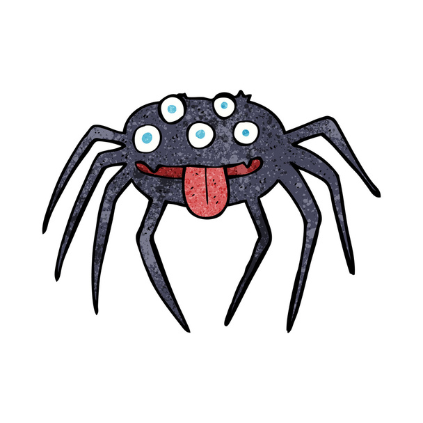 cartoon gross halloween spider - ベクター画像