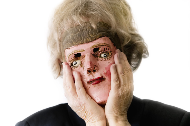 Woman with a Mask - Фото, изображение