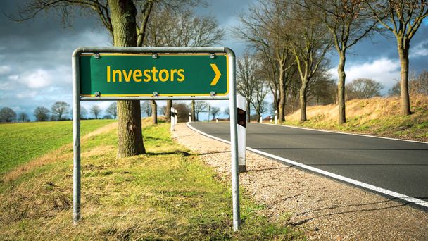 Straat teken de richtings wijze naar investeerders - Foto, afbeelding