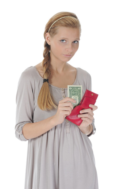 Vrouw met geld - Foto, afbeelding