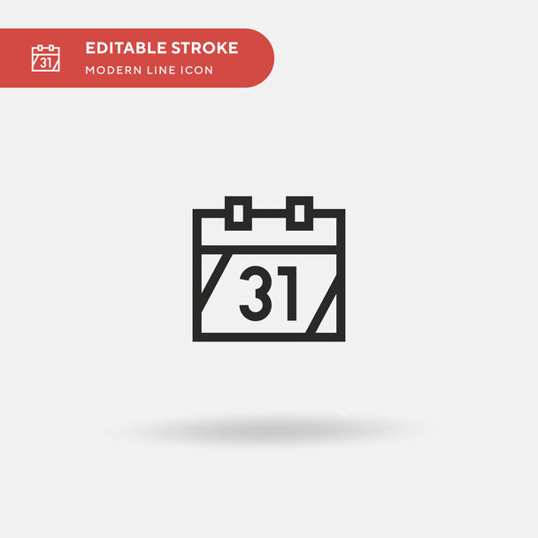 Calendar Simple vector icon. Illustration symbol design template for web mobile UI element. Perfect color modern pictogram on editable stroke. Calendar icons for your business project - Vector, Image
