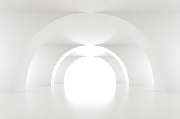 Espacio arquitectónico abstracto, Interior con muro de hormigón. 3d renderizar
. - Foto, Imagen