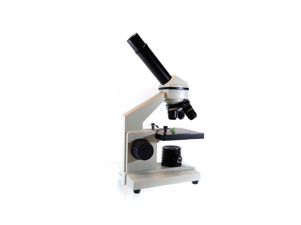                                microscopio aislado sobre fondo blanco - Foto, Imagen