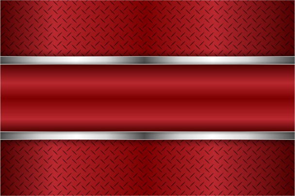  Fondo metálico. Rojo y gris con brillo plateado. Diseño moderno de metal de lujo
. - Vector, Imagen