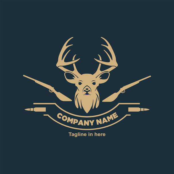 Логотип оленя з різними гвинтівками підходить для виготовлення полювання на оленів або логотипів любителів компанії
 - Вектор, зображення
