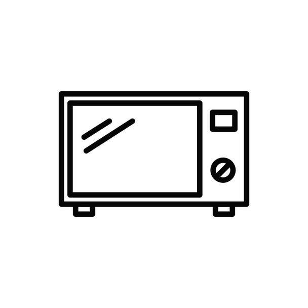 Ilustração Gráfico vetorial do ícone de microondas. Ajuste para cozinhar, forno, alimento, aparelho, eletrônica doméstica etc.
. - Vetor, Imagem