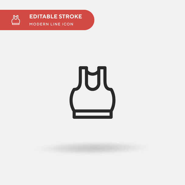 Bra Simple vector icon. Illustration symbol design template for web mobile UI element. Perfect color modern pictogram on editable stroke. Bra icons for your business project - Vector, Image