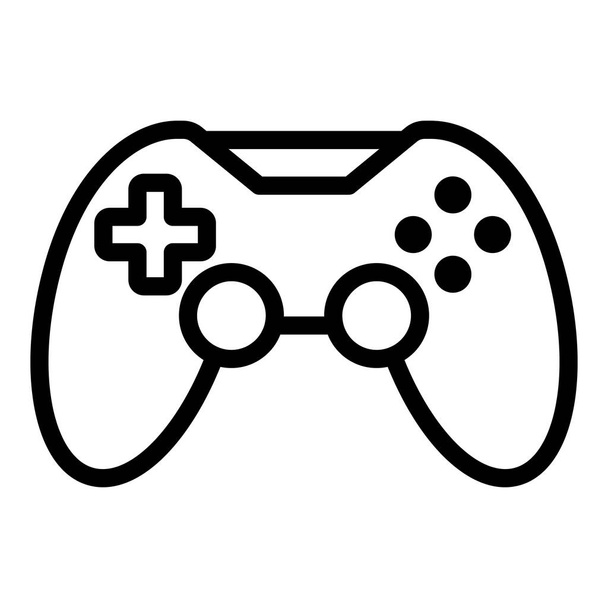 Video game joystick icon, outline style - Vector, afbeelding